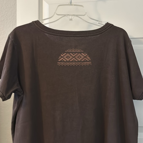 SHYANNE WM brown SHORT SLEEVE horse GRAPHIC BOYFRIEND TEE XXL plus-size - Picture 11 of 16